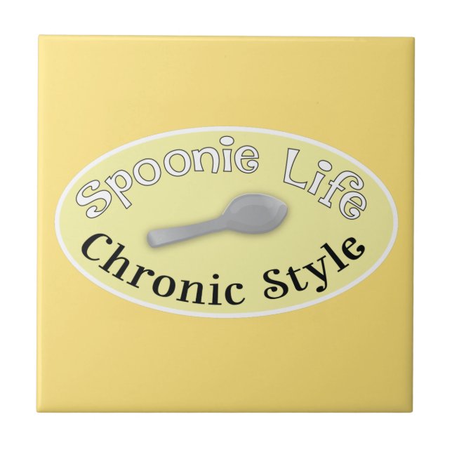 Spoonie Style - Soft Yellow Ceramic Tile (Front)