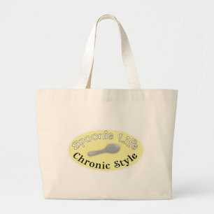 Spoonie Style - Soft Yellow Large Tote Bag