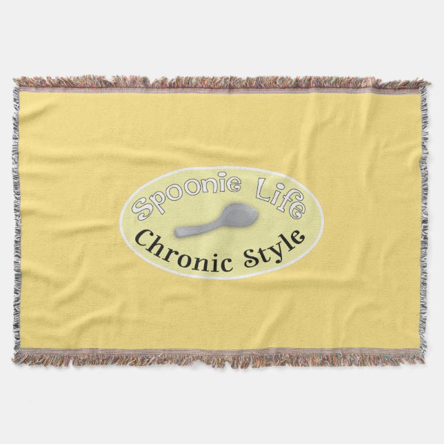 Spoonie Style - Soft Yellow Throw Blanket (Front)