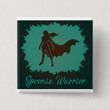 Spoonie Warrior (with background) Button