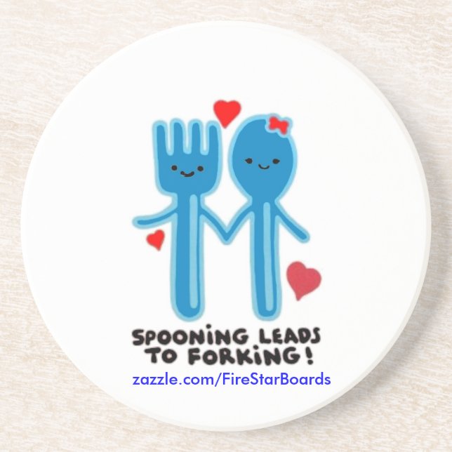 Spooning Leads to Forking Coasters (Front)