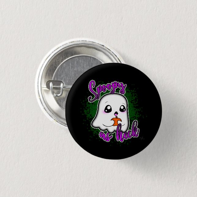 Spoopy As Heck Button (Front & Back)