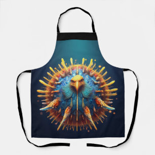 Spore Bird Wearing A Blue Feathered Outfit Apron