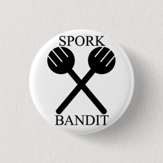 Spork Bandit 3 Cm Round Badge (Front)
