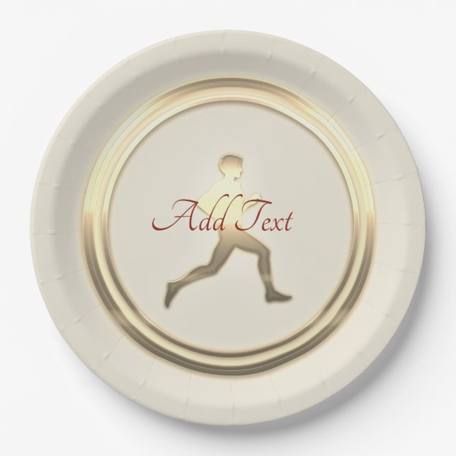 Sport Athletics Jogger Marathon Hiker Paper Plate (Front)