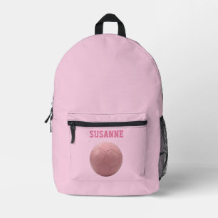 Sport backpacks soccer girls pink personalised