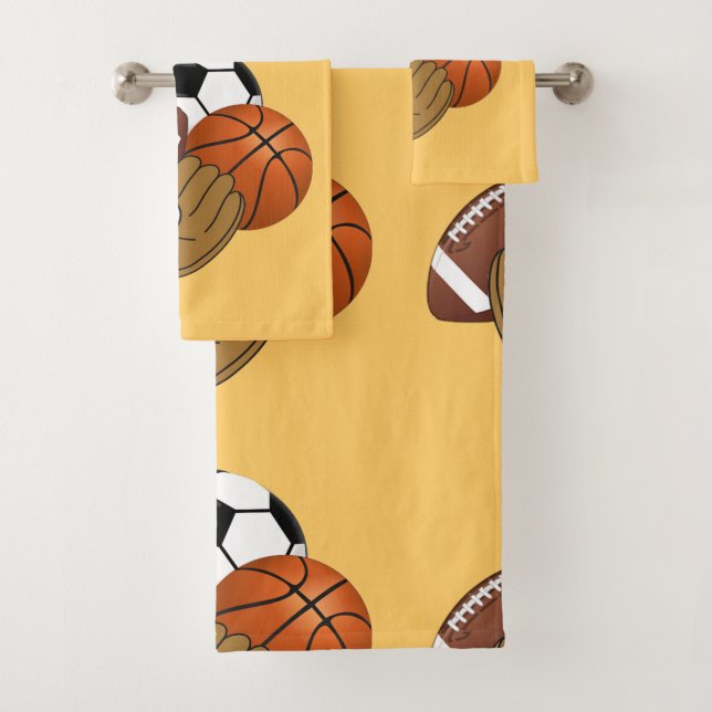 Sport Balls Bathroom Towel Set (Insitu)