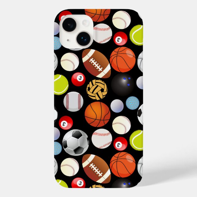 Sport Balls Pattern Case-Mate iPhone Case (Back)