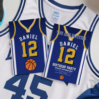 Sport Basketball 12 Birthday Invite