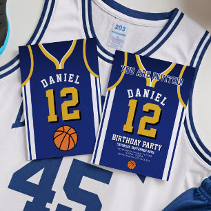 Sport Basketball 12 Birthday Invite 