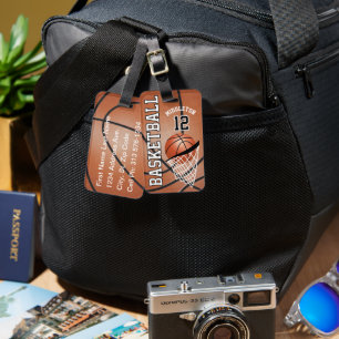 Sport Basketball 🏀 DIY Text Luggage Tag