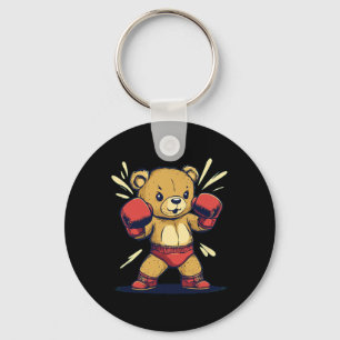 Sport Bear Outfit For And Boxing Gloves Lovers Key Ring