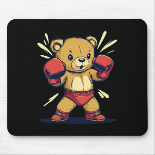 Sport Bear Outfit For And Boxing Gloves Lovers  Mouse Pad