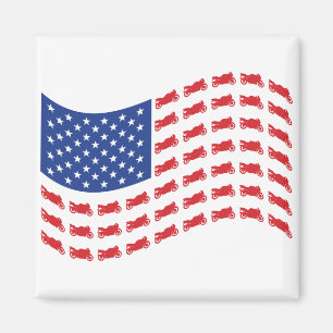 sPORT-bIKE-fLAG-wAVE Magnet