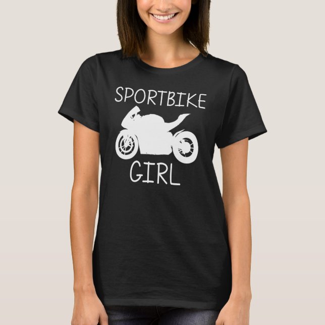 Sport Bike Kids Girls Racing Biker Motorbike Rider T-Shirt (Front)
