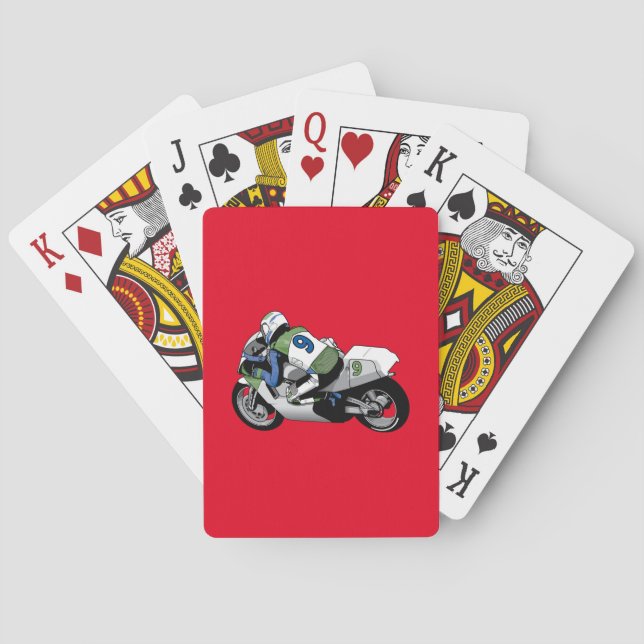 Sport Bike Motorcycle Playing Cards (Back)