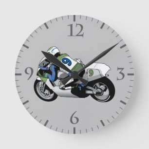Sport Bike Motorcycle Round Clock