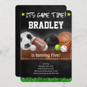 Sport Birthday Invitations
