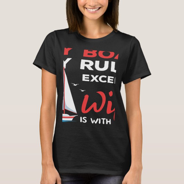 Sport Boat Racing Boat Owner Captain Motor Boat 3 T-Shirt (Front)