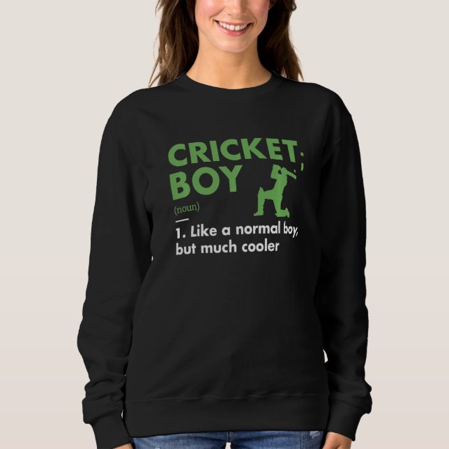 Sport Boy Definition Cricket Premium Sweatshirt (Front)