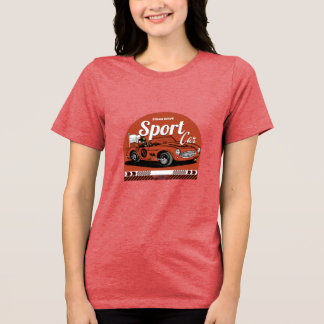 Sport car girl Tri-Blend shirt