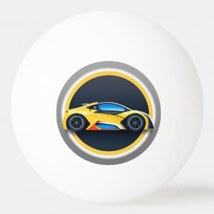 Sport Car Logo in Modern Circular Style Ping Pong Ball