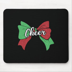 Sport Cheer Coquette Bow Green Red Cheerleader Che Mouse Pad