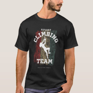 Sport Climbing Netherlands Climber Bolted Climbing T-Shirt