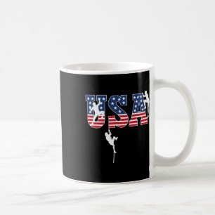 Sport Climbing Usa Flag Proud American Patriotic C Coffee Mug