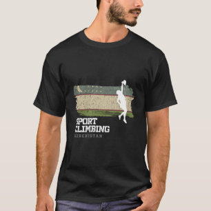 Sport Climbing Uzbekistan Climber Bolted Climbing T-Shirt