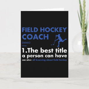 Sport Coach Definition Field Hockey Card