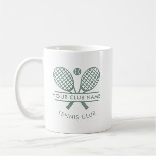 Sport Country Club Name Tennis Rackets Icon Custom Coffee Mug