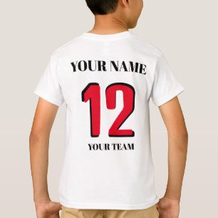 Sport customised Name number icon or flag T-Shirt
