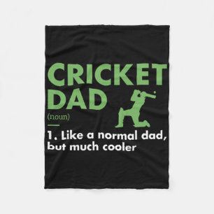Sport Dad Definition Cricket Fleece Blanket