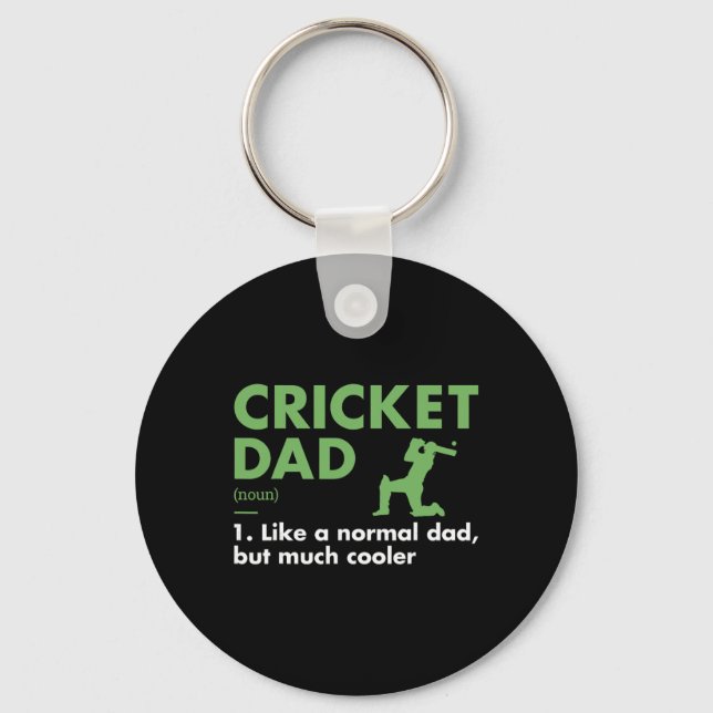 Sport Dad Definition Cricket  Key Ring (Front)