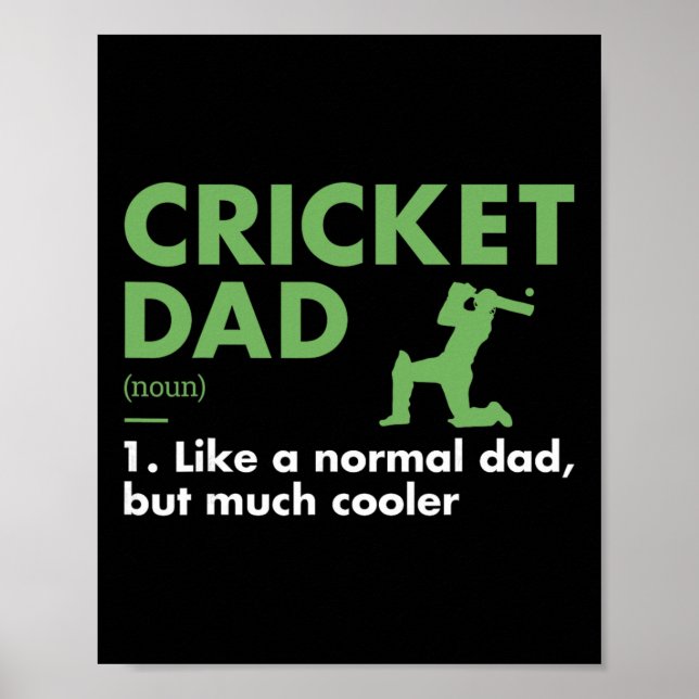Sport Dad Definition Cricket  Poster (Front)