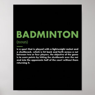 Sport Definition Badminton Poster
