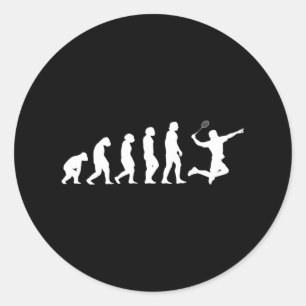 Sport Evolution Badminton Classic Round Sticker