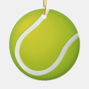 Sport Fan Tennis Ball Ceramic Ornament