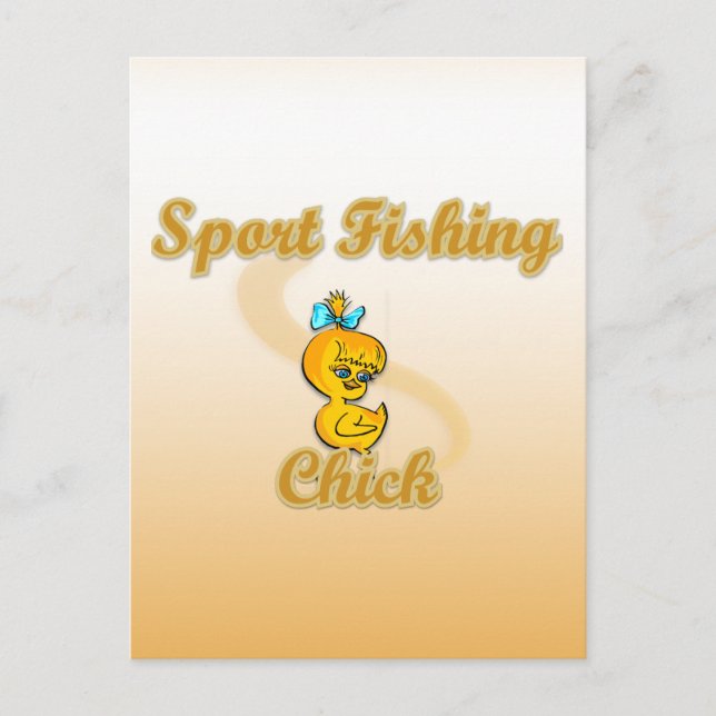 Sport Fishing Chick Postcard (Front)