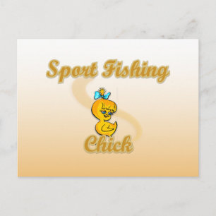 Sport Fishing Chick Postcard