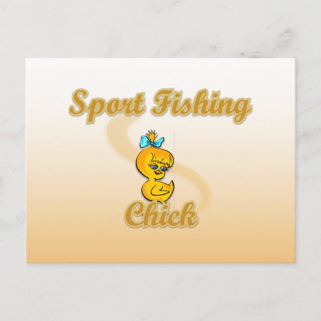 Sport Fishing Chick Postcard (Front)