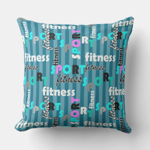 sport fitness bright text pattern for sportswear cushion