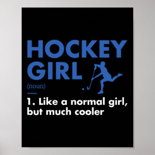 Sport Girl Definition Hockey  Poster