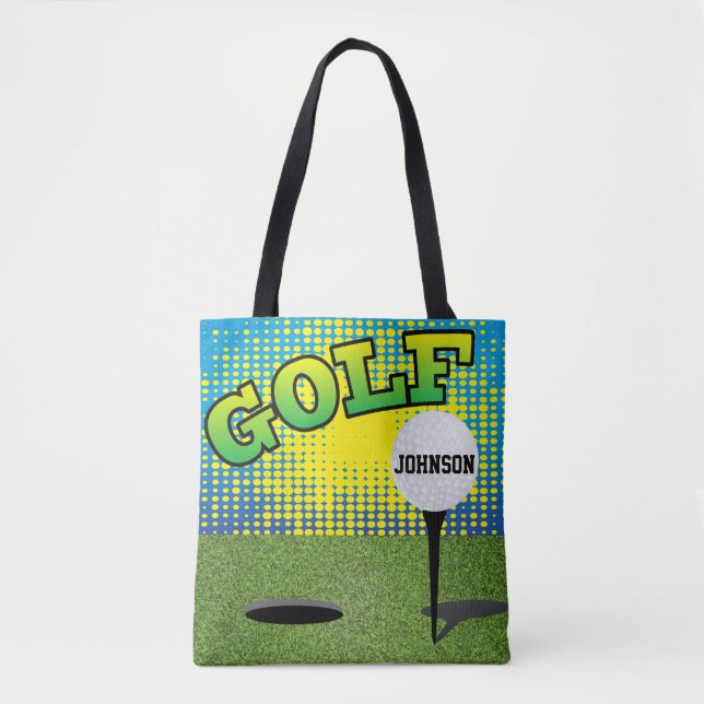 Sport Golf  🏌️‍♂️ Design - DIY Text Tote Bag (Front)