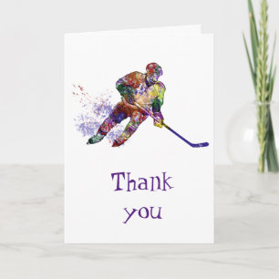 Sport Hockey  Thank you Card