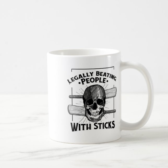 Sport Humor Legally Beating People With Sticks Sku Coffee Mug (Right)