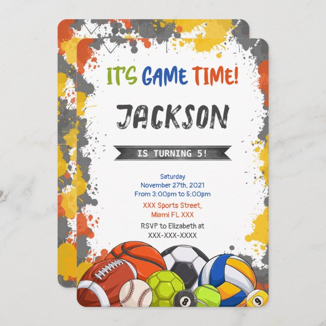 Sport Invitation (Front/Back)