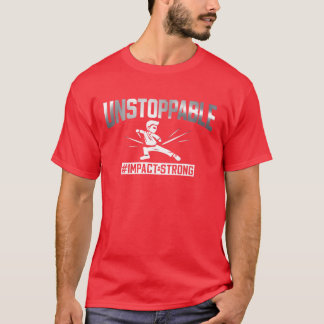 Sport kick pose Unstoppable vintage girl T-Shirt