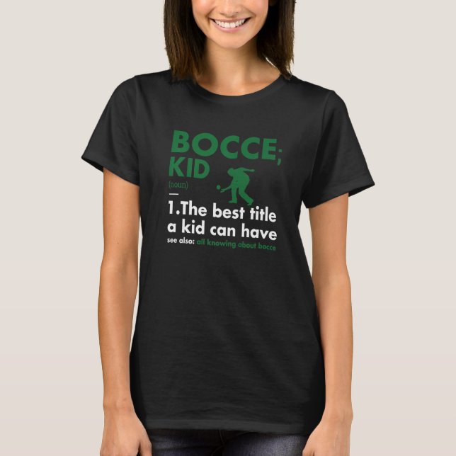 Sport Kid Definition Bocce Premium T-Shirt (Front)